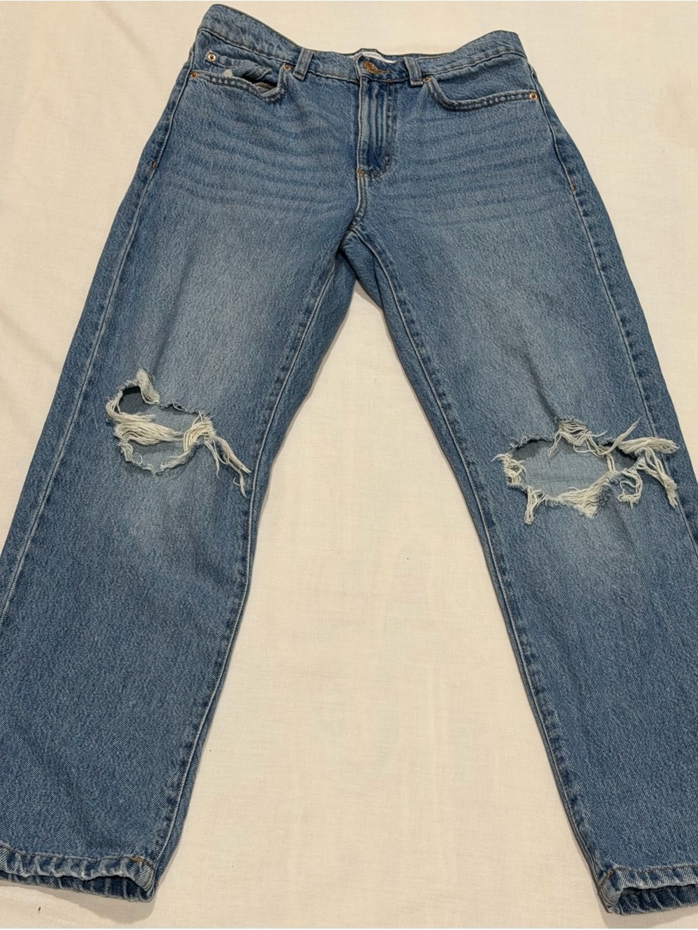 Garage Vintage Straight Jeans Women’s Size 3 /26 Distressed Light Wash Denim